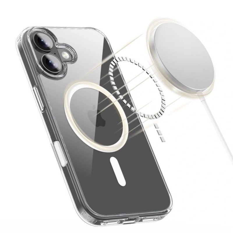 Custodia Tech-Protect Flexair Hybrid CC MagSafe per Apple iPhone 17, trasparente