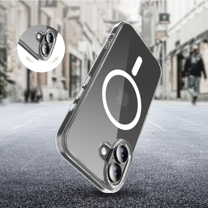 Custodia Tech-Protect Flexair Hybrid CC MagSafe per Apple iPhone 17, trasparente