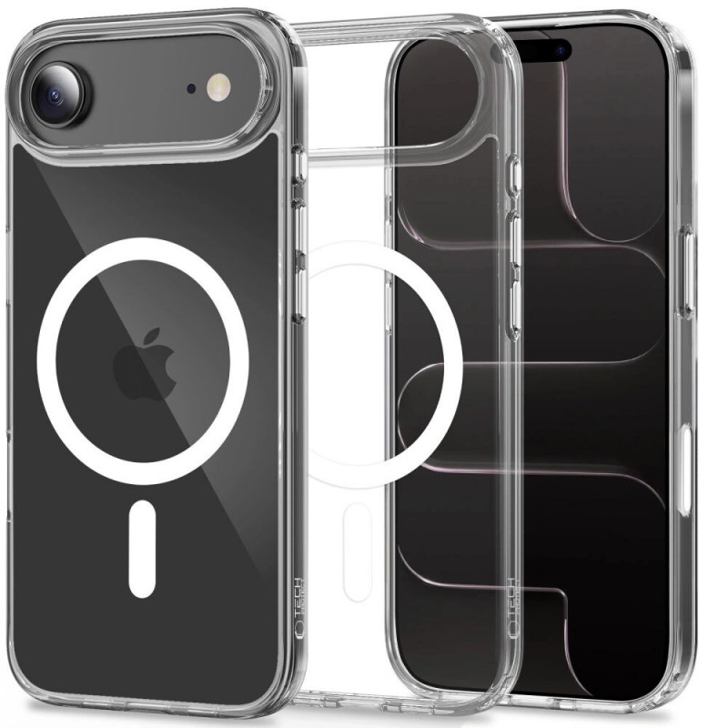 Custodia Tech-Protect Flexair Hybrid CC MagSafe per Apple iPhone Air, trasparente