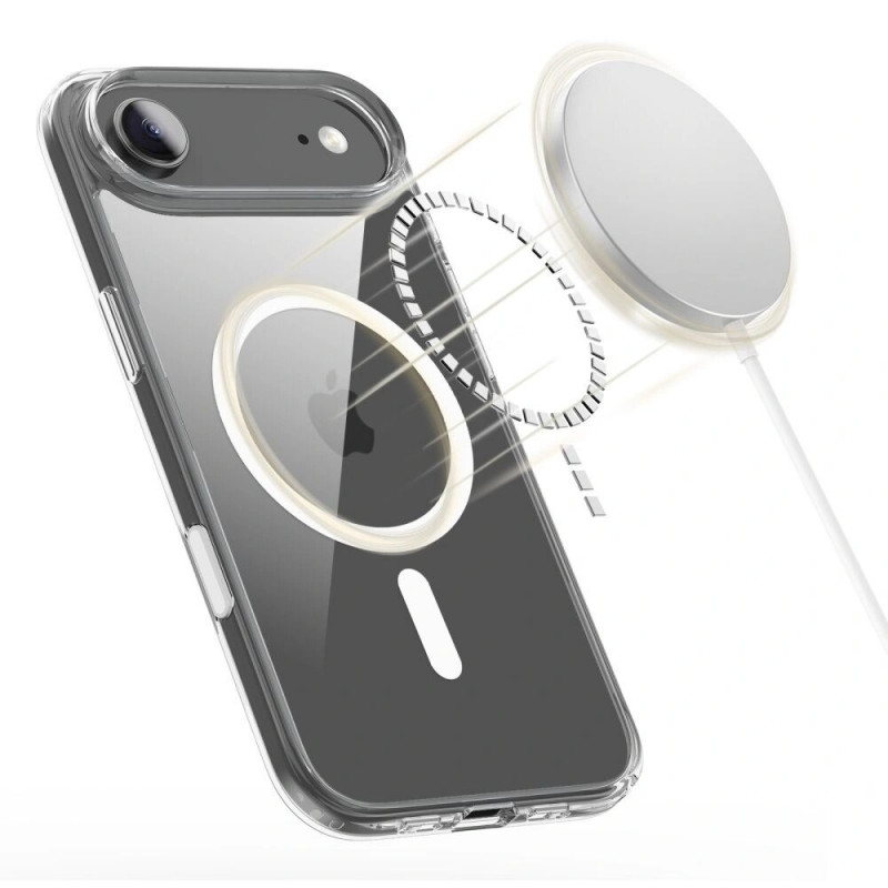 Custodia Tech-Protect Flexair Hybrid CC MagSafe per Apple iPhone Air, trasparente
