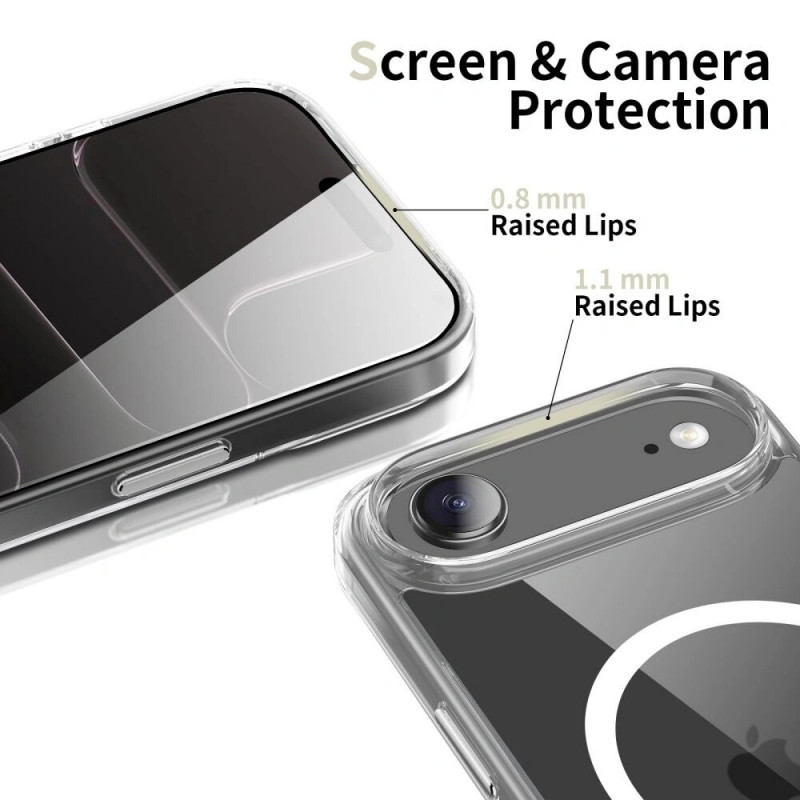 Custodia Tech-Protect Flexair Hybrid CC MagSafe per Apple iPhone Air, trasparente