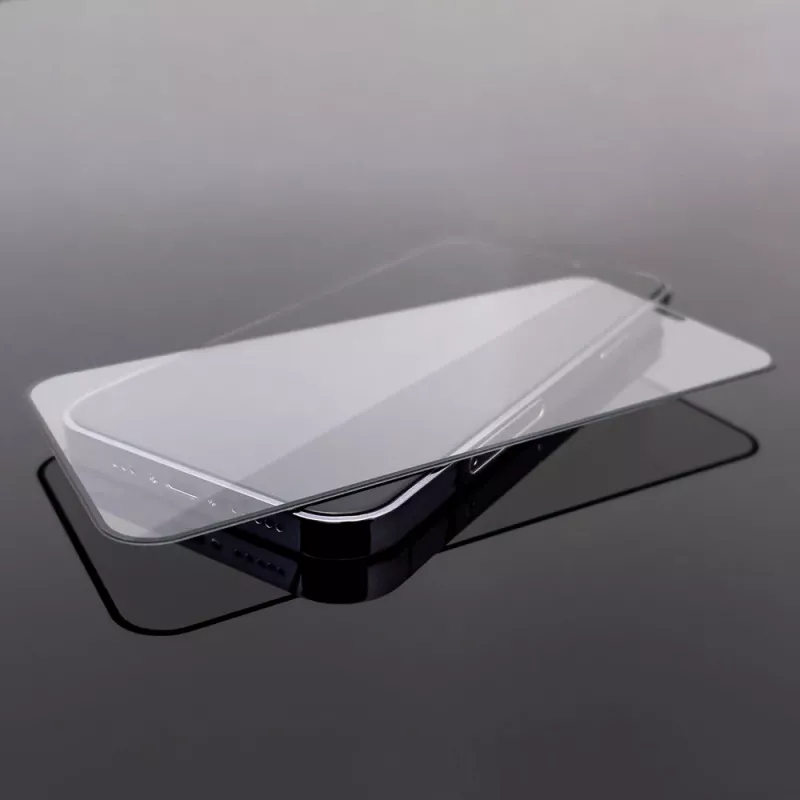 Vetro temperato Full Glue Super Tough Wozinsky con cornice compatibile con cover per iPhone 14 Plus / 13 Pro Max, nero