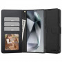 Custodia portafoglio Tech-Protect per Samsung Galaxy S25, nera