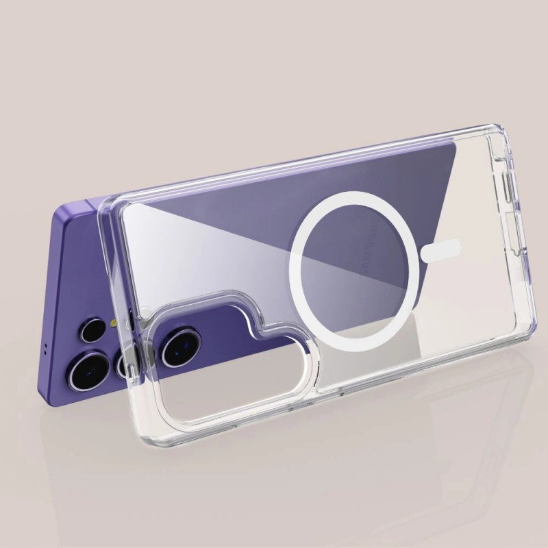 Custodia Tech-Protect Flexair Hybrid MagSafe per Samsung Galaxy S25 Ultra, trasparente