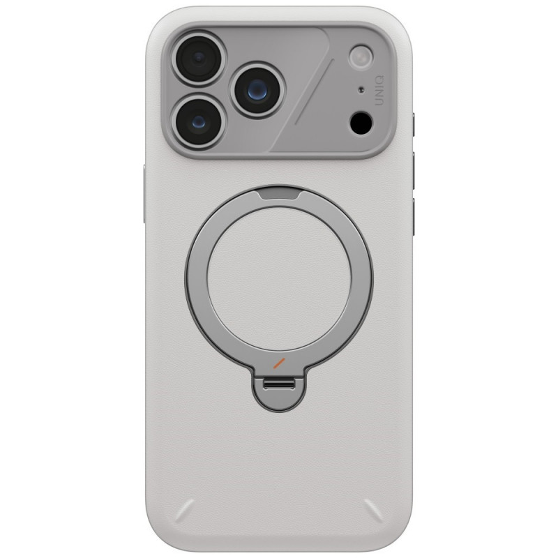 Custodia UNIQ Elix per Apple iPhone 18 Pro Max / 17 Pro Max, kickstand rotante a 360°, grigio chiaro
