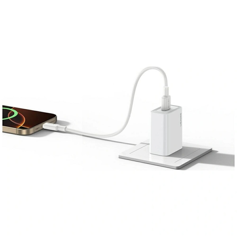 Caricabatterie da parete USAMS CC326 T69 USB-A, 10,5 W, 2,1 A, bianco