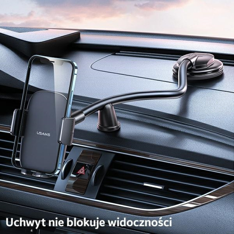 Supporto auto da cruscotto USAMS US-ZJ065 con ventosa, nero (ZJ065ZJ01)