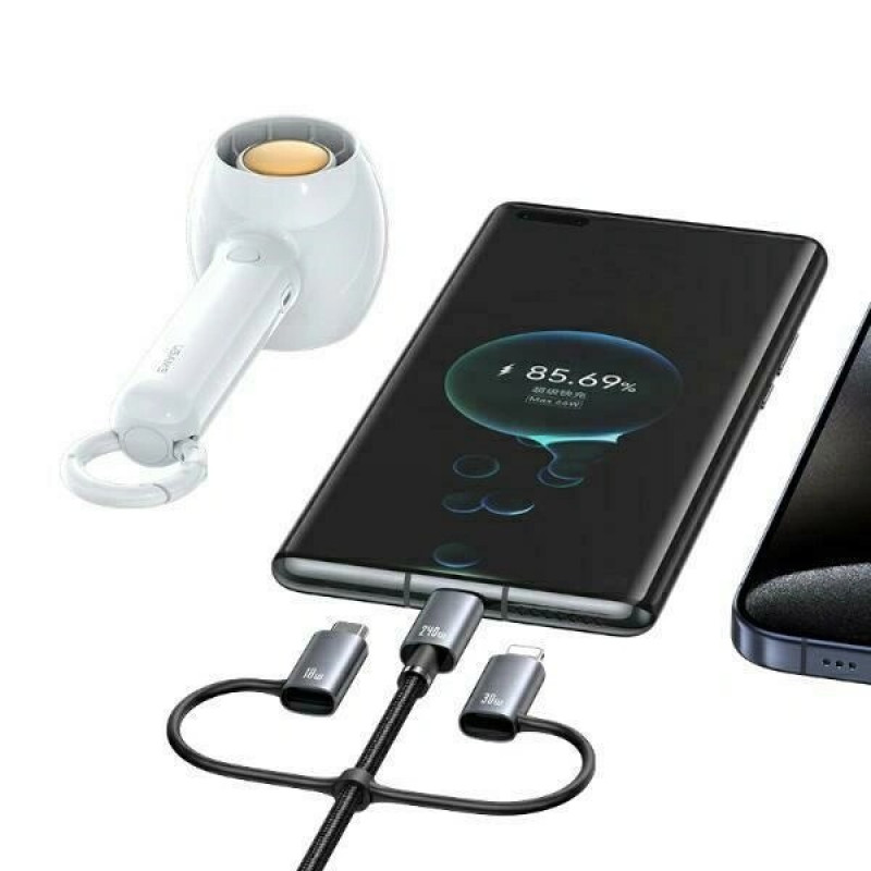 Cavo di ricarica e dati 6-in-1 USAMS Sufeng Series SJ737, 240W, display digitale, lega di alluminio, 1,2 m