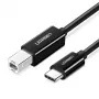 Cavo stampante Ugreen US241 da USB-C 2.0 a USB-B, 1 m, nero