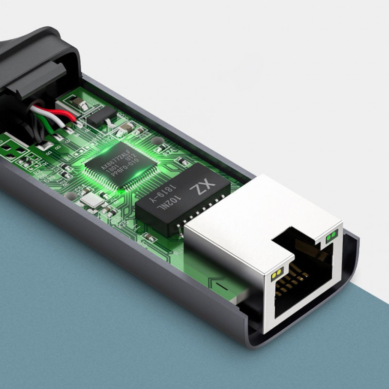 Adattatore di rete Ugreen CM199 USB-C a RJ45 Gigabit Ethernet, 1000 Mbps, grigio