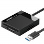 Lettore di schede Ugreen CR125 USB 3.0, SD / microSD / CF / MS, nero