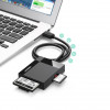 Lettore di schede Ugreen CR125 USB 3.0, SD / microSD / CF / MS, nero
