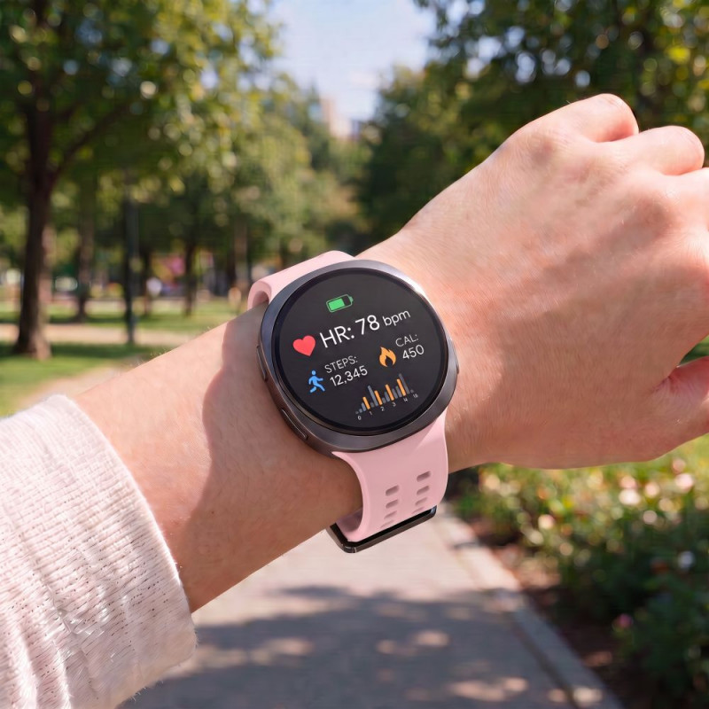 Cinturino in silicone Tech-Protect Silicone Air per Samsung Galaxy Watch 8 / 9 / Classic 40 / 44 / 46 mm, rosa cipria