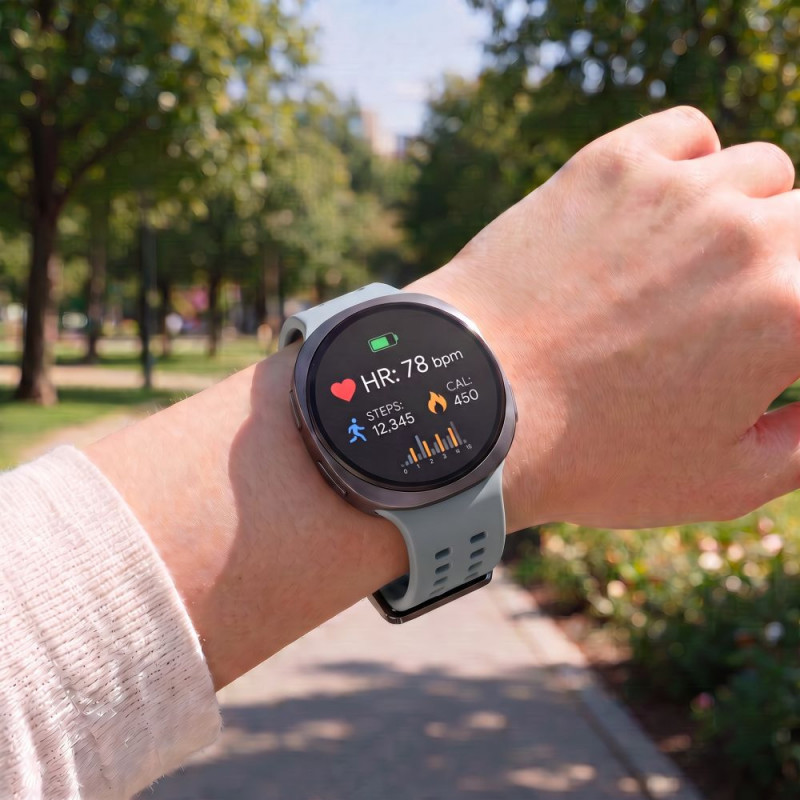 Cinturino in silicone Tech-Protect Silicone Air per Samsung Galaxy Watch 8 / 9 / Classic 40 / 44 / 46 mm, grigio nebbia