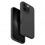 Custodia UNIQ Lino Hue per Apple iPhone 16 Pro, ricarica Magclick, grigio antracite