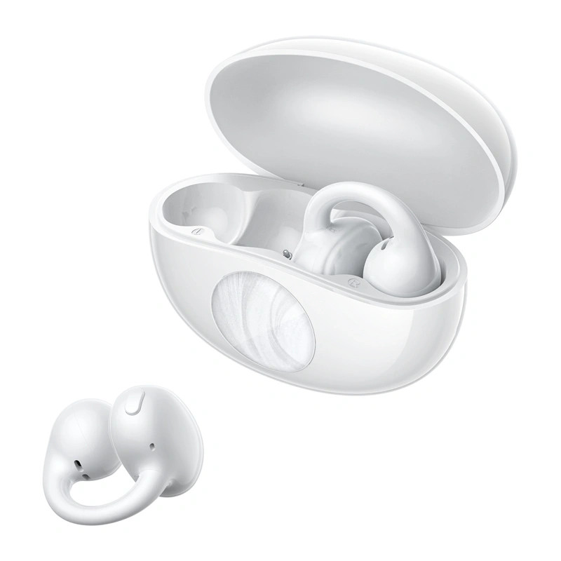 QCY Crossky C50i cuffie wireless open-ear, Bluetooth 6.0, bianche