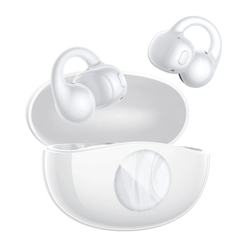 QCY Crossky C50i cuffie wireless open-ear, Bluetooth 6.0, bianche