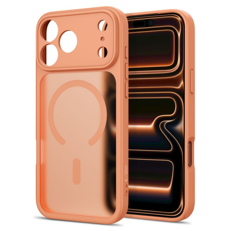 Custodia Tech-Protect BasicMag MagSafe per Apple iPhone 17 Pro / 18 Pro, arancione cosmico opaco