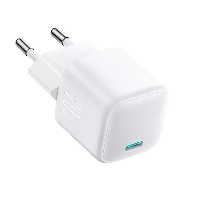 Caricatore da viaggio GaN Joyroom TCG08 (JR-TCG08), USB-C, 20W, PD 3.0, QC 3.0, bianco