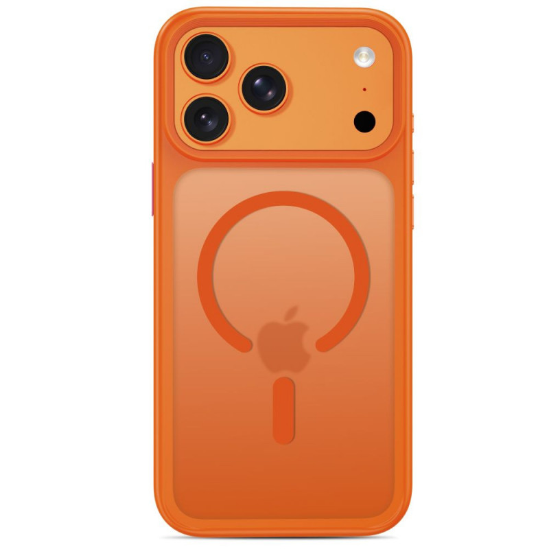 Custodia Tech-Protect Magmat MagSafe CC per Apple iPhone 17 Pro / 18 Pro, arancione cosmico opaco