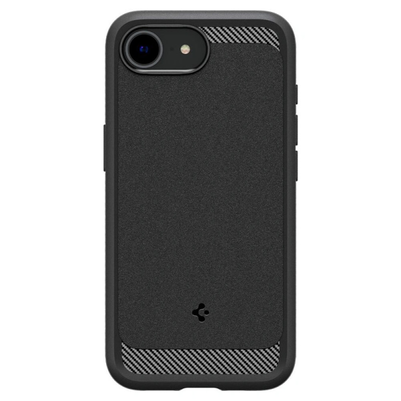Custodia Spigen Rugged Armor Mag MagSafe per Apple iPhone 17e / 16e, nero opaco