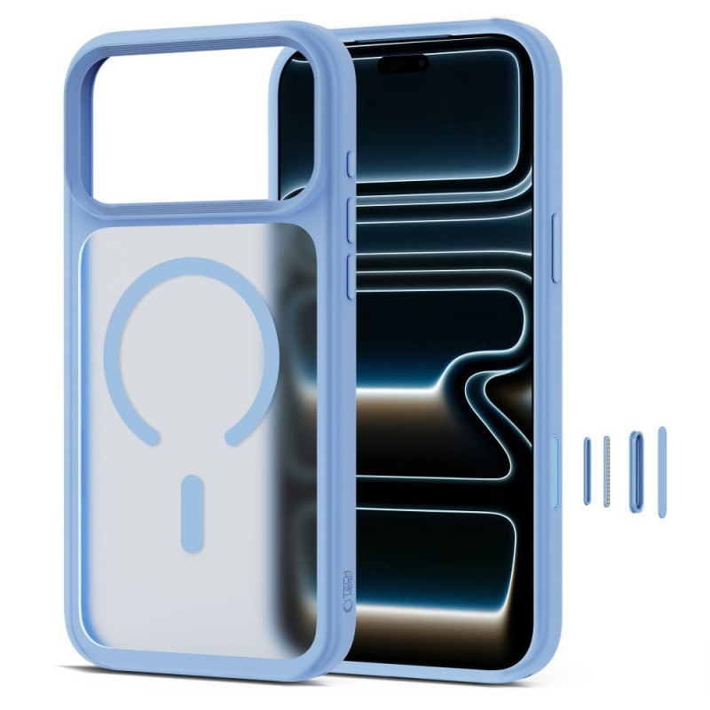 Custodia Tech-Protect Magmat MagSafe CC per Apple iPhone 17 Pro / 18 Pro, azzurro opaco