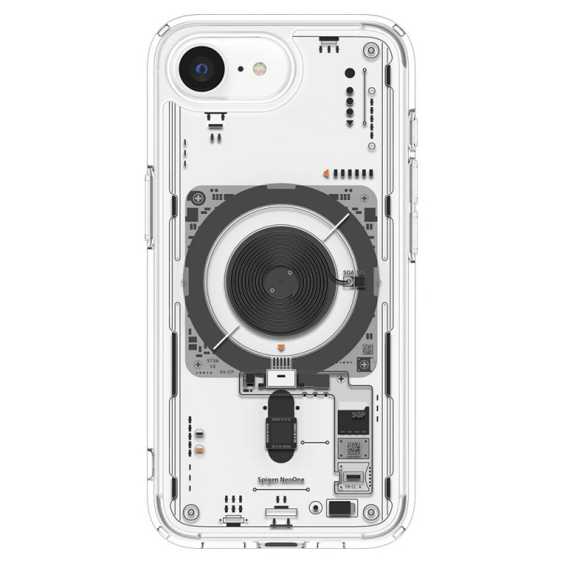 Custodia Spigen Ultra Hybrid Mag MagSafe per Apple iPhone 17e / 16e, Neo One, trasparente