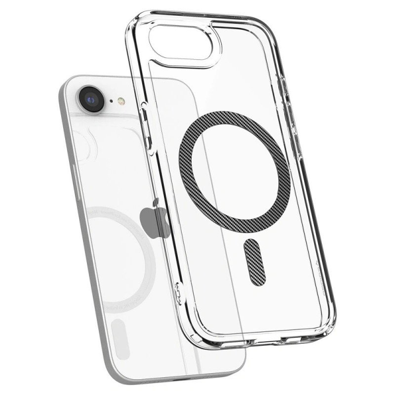 Custodia Spigen Ultra Hybrid Mag MagSafe per Apple iPhone 17e / 16e, fibra di carbonio