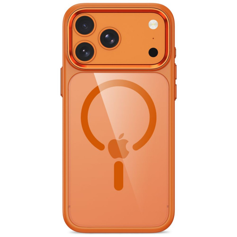 Custodia Tech-Protect Magmat MagSafe CC per Apple iPhone 17 Pro / 18 Pro, Cosmic Orange / trasparente