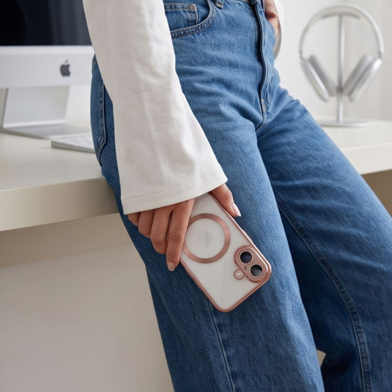 Custodia MagSafe Tech-Protect MagFlex per Apple iPhone 17, oro rosa brillante