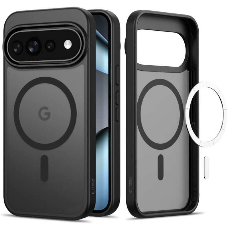 Custodia Tech-Protect Magmat MagSafe per Google Pixel 9 / 9 Pro / 10 / 10 Pro / 11 / 11 Pro, nero opaco