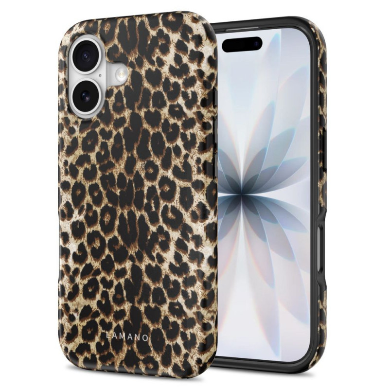 Custodia Tech-Protect Lamano MagSafe per Apple iPhone 17, Exotic Touch, marrone e beige