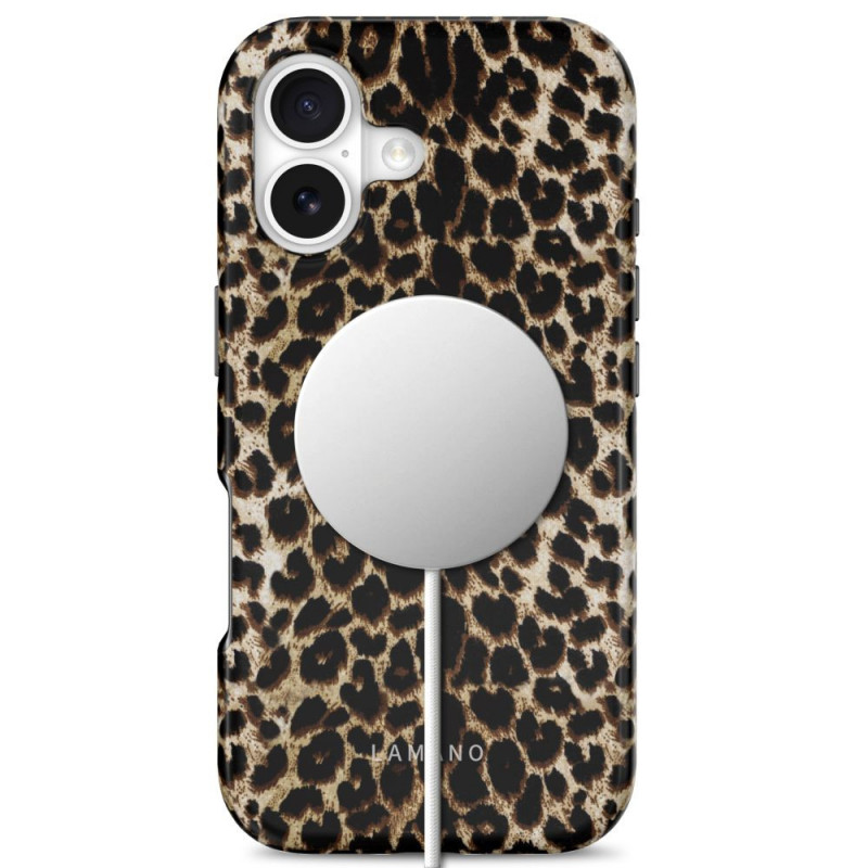 Custodia Tech-Protect Lamano MagSafe per Apple iPhone 17, Exotic Touch, marrone e beige