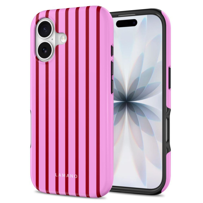 Custodia Tech-Protect Lamano MagSafe per Apple iPhone 17, Candy Crush, rossa e rosa