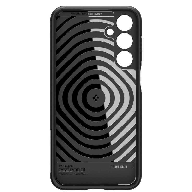 Custodia Spigen Essential SandBlast per Samsung Galaxy M35 5G, nero opaco