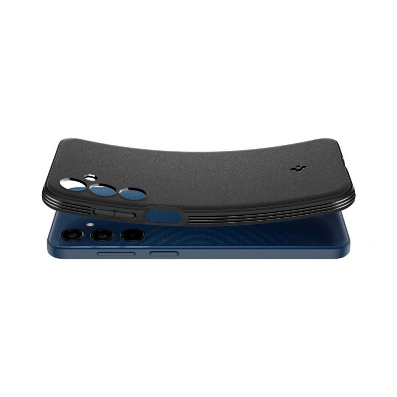 Custodia Spigen Essential SandBlast per Samsung Galaxy M35 5G, nero opaco