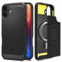 Custodia Spigen Rugged Armor Mag MagSafe per Apple iPhone 16, nero opaco