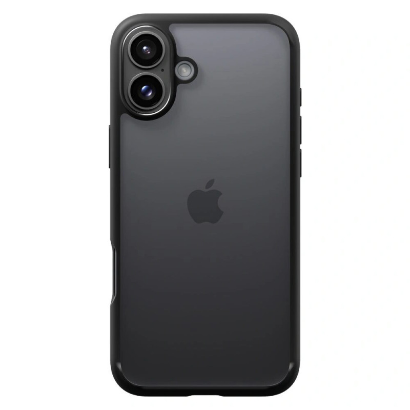 Custodia Ultra Hybrid Spigen per Apple iPhone 16, nero opaco