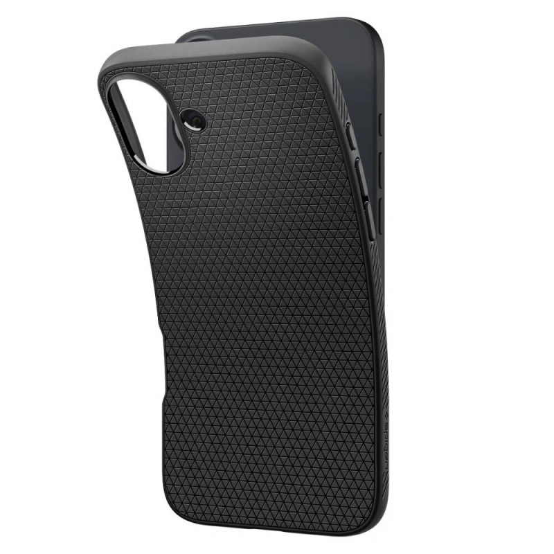 Custodia Spigen Liquid Air per Apple iPhone 16, nero opaco