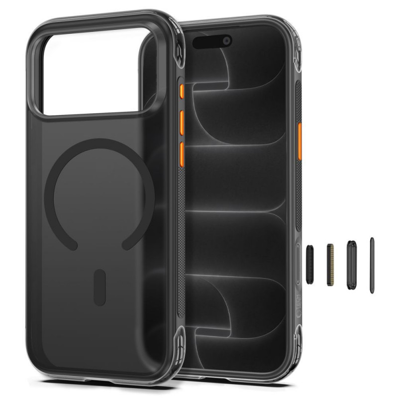 Custodia Tech-Protect MagAir MagSafe CC per Apple iPhone 17 Pro Max / 18 Pro Max, nero opaco