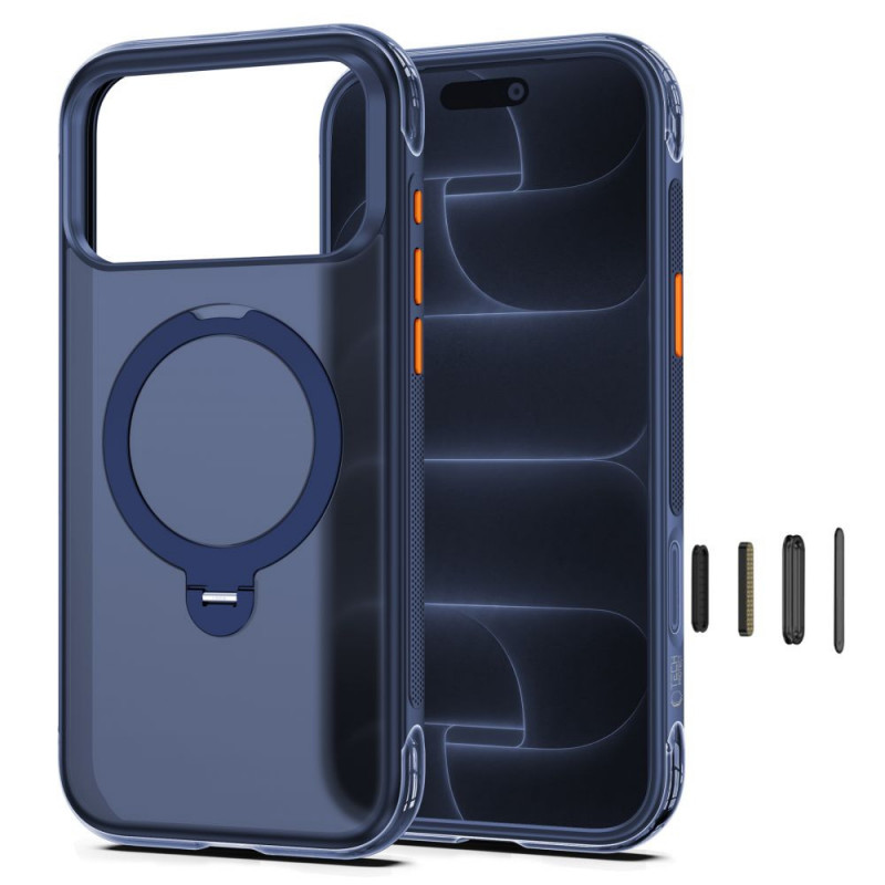 Custodia Tech-Protect MagAir Stand MagSafe CC per Apple iPhone 17 Pro Max / 18 Pro Max, Matte Deep Blue