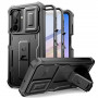 Custodia rugged Tech-Protect Kevlar Cam+ 2-Set per Samsung Galaxy A17 / A18 4G / 5G, nera