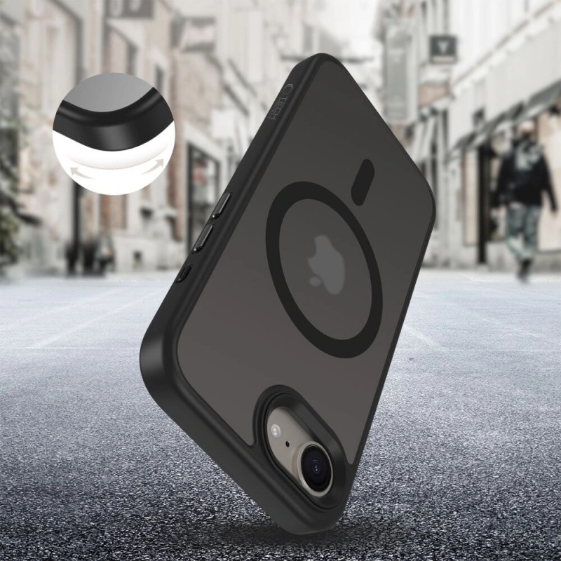 Custodia Tech-Protect Magmat MagSafe per Apple iPhone 17e / 16e, nero opaco