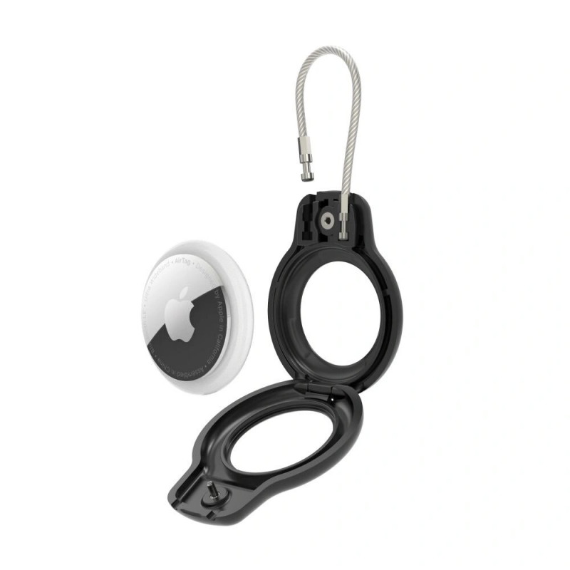 Custodia Rough Vein Tech-Protect per Apple AirTag, nera (2 pz)