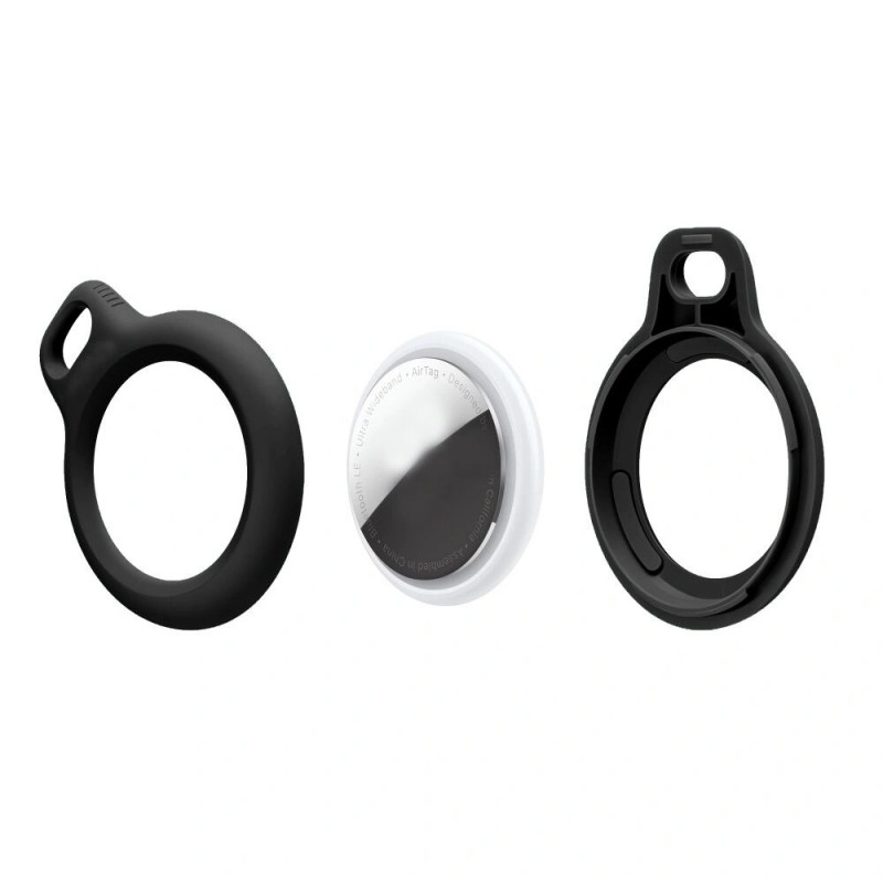 Custodia portachiavi Tech-Protect Rough Chain per Apple AirTag, nera (2 pz)