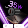 Caricabatterie da auto Tech-Protect CC02 a 2 porte USB-A / USB-C, PD 35W / QC 3.0, nero (THP4079)