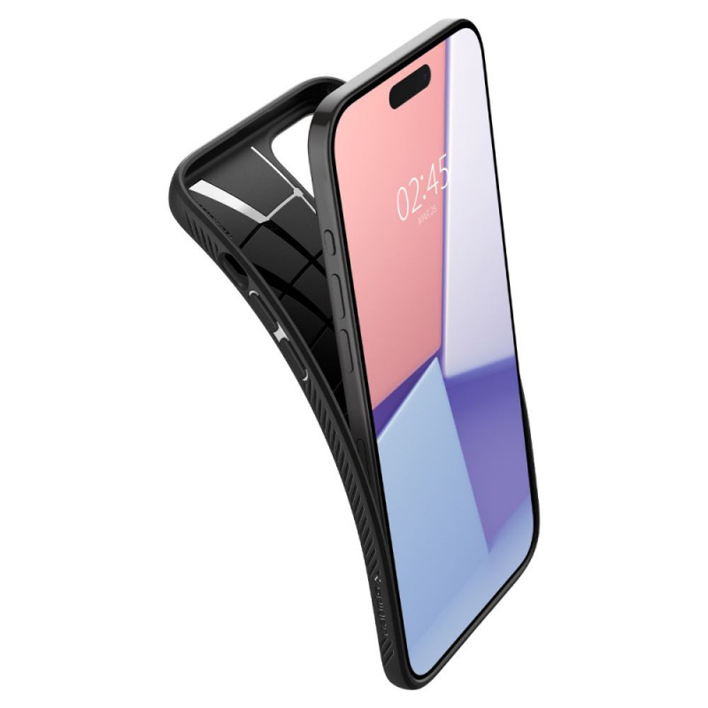Custodia Spigen Liquid Air per Apple iPhone 15 Pro, nero opaco