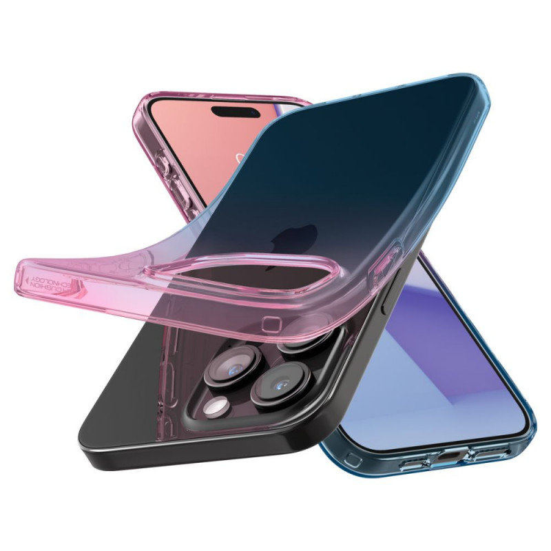 Custodia Liquid Crystal Spigen per Apple iPhone 15 Pro, rosa gradazione