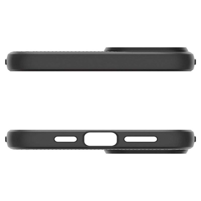 Custodia Spigen Liquid Air per Apple iPhone 15 Plus / 14 Plus, nero opaco