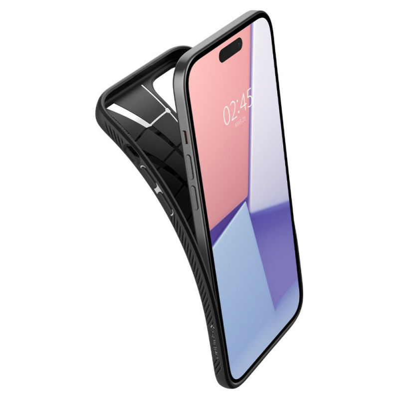 Custodia Spigen Liquid Air per Apple iPhone 15 Plus / 14 Plus, nero opaco